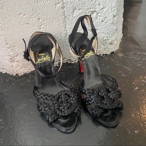 Christian Louboutin Black Evening Sandal Size 40